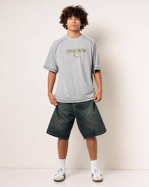 Rusty Stone Cold Baggy Denim Shorts for Mens