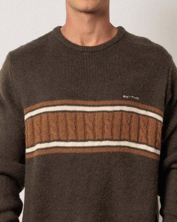 Rhythm Mohair Stripe Knit for Mens