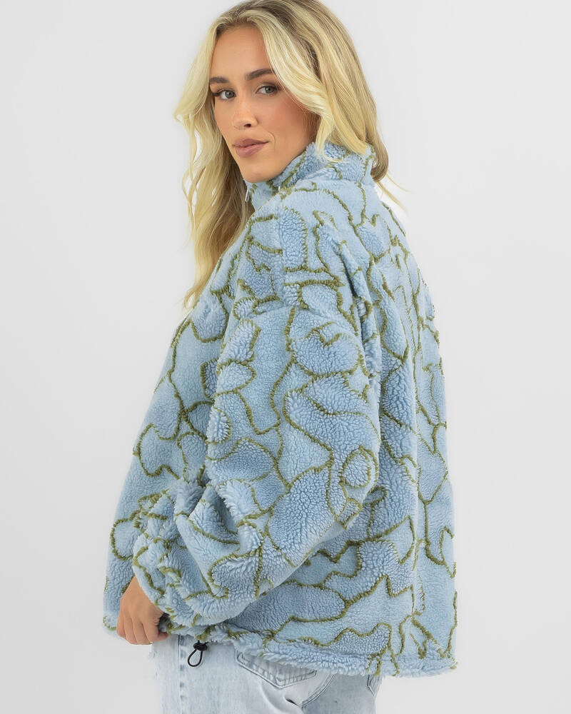 Rusty Low Tides Sherpa Jacket for Womens