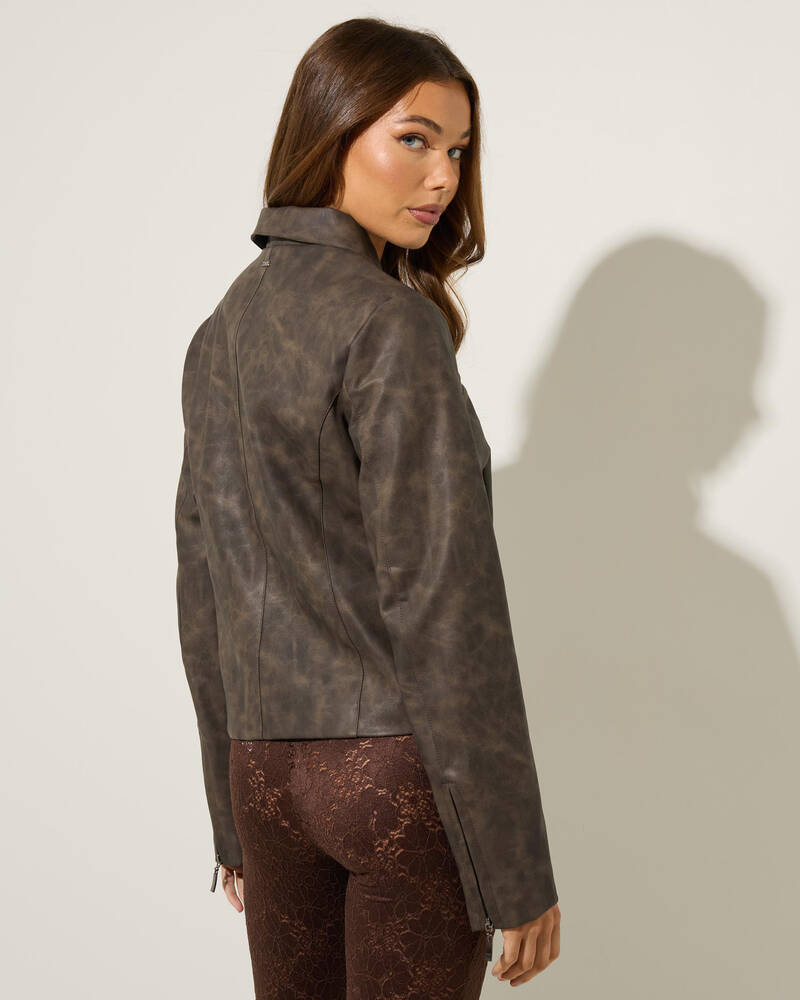 Ava And Ever Lennon Faux Leather Jacket for Womens