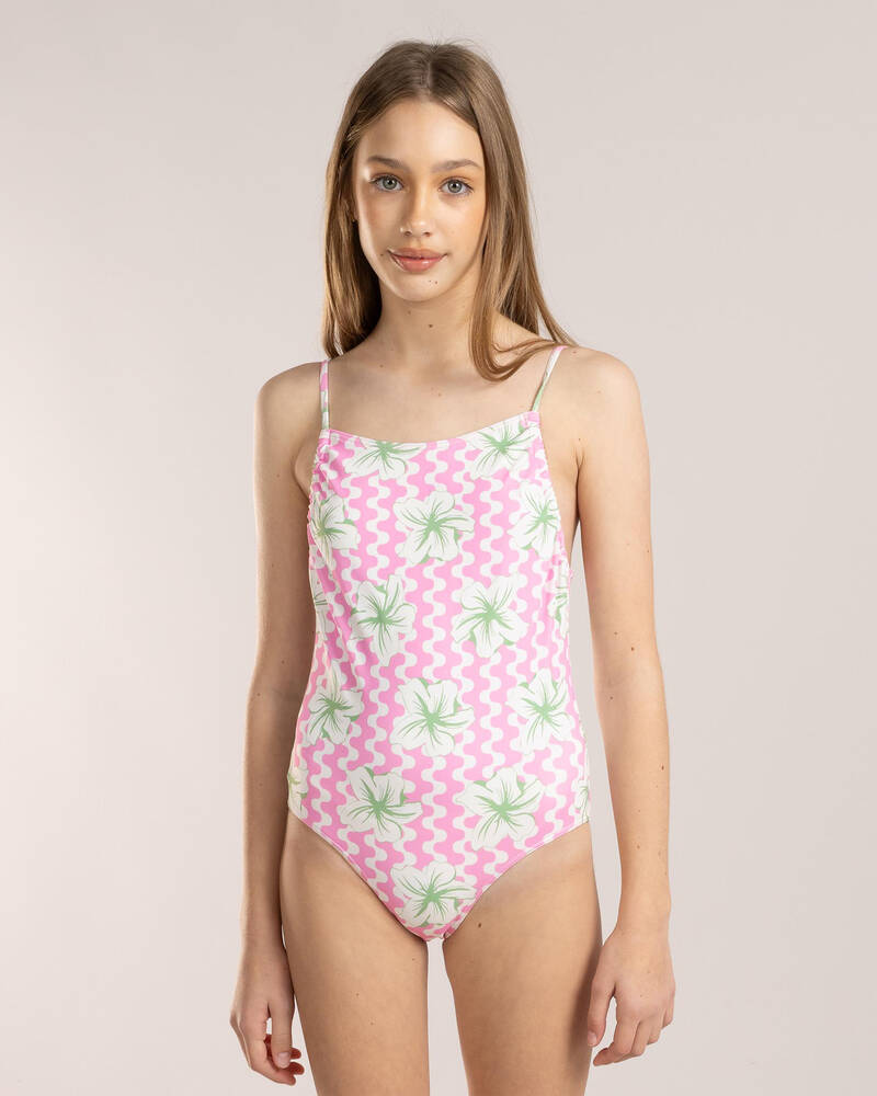 Roxy Girls' Party Wave One Piece Swimsuit for Womens