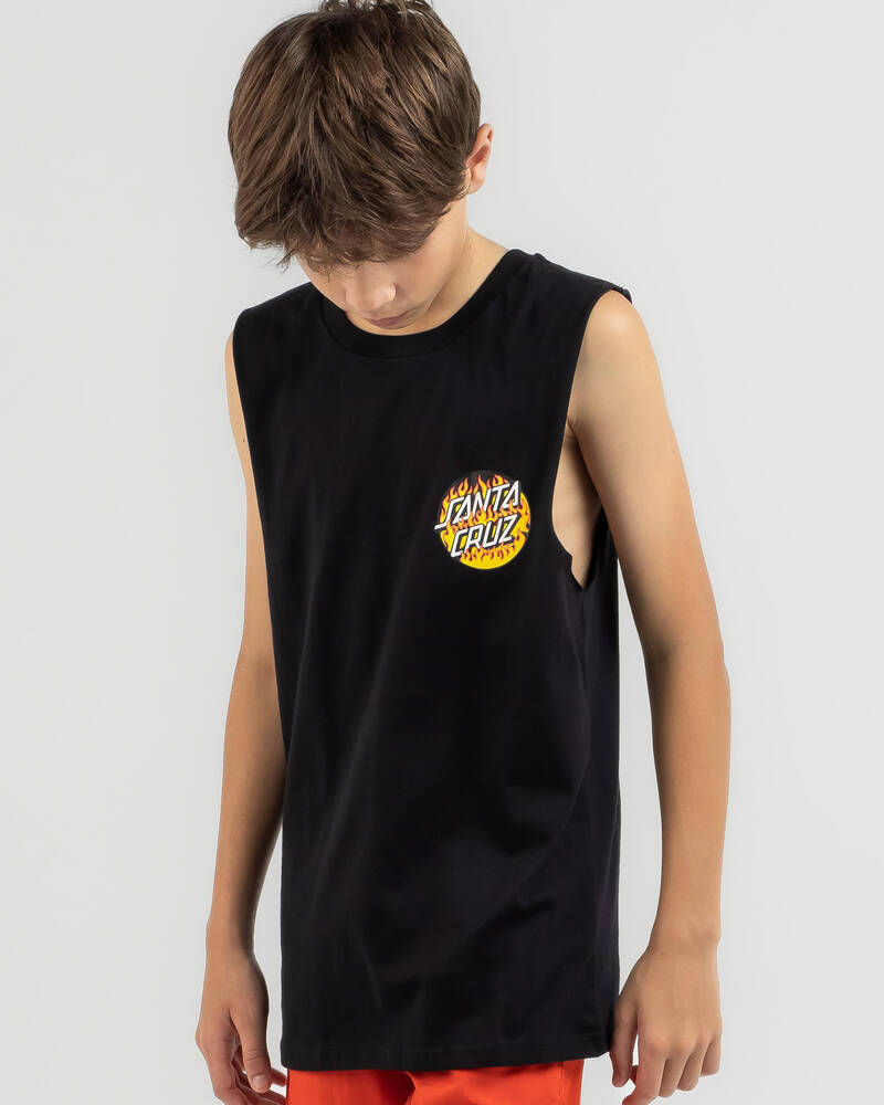 Santa Cruz Boys' Blaze Dot Muscle Tank for Mens