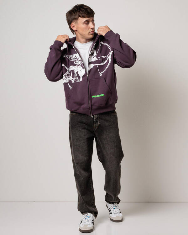 Worship Supplies Big Cherub Zip Hoodie for Mens