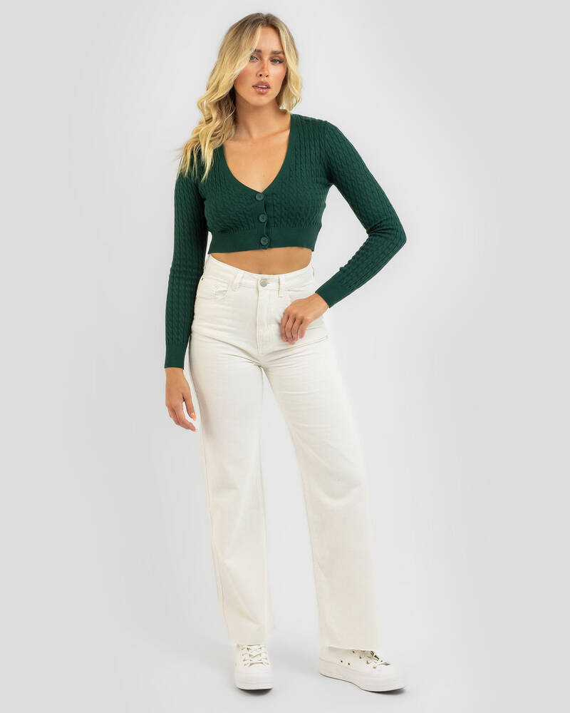 Ava And Ever Francesca Crop Knit Cardigan for Womens
