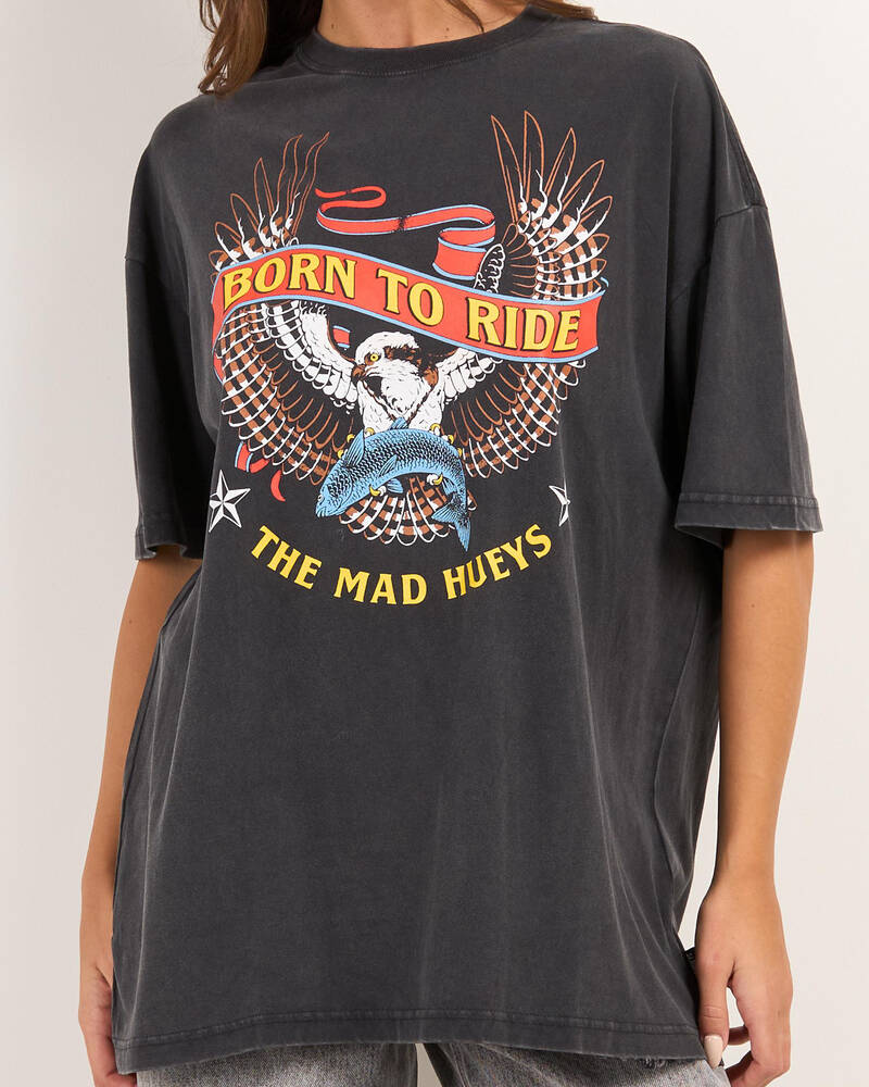 The Mad Hueys Born To Ride Oversized T-Shirt for Womens