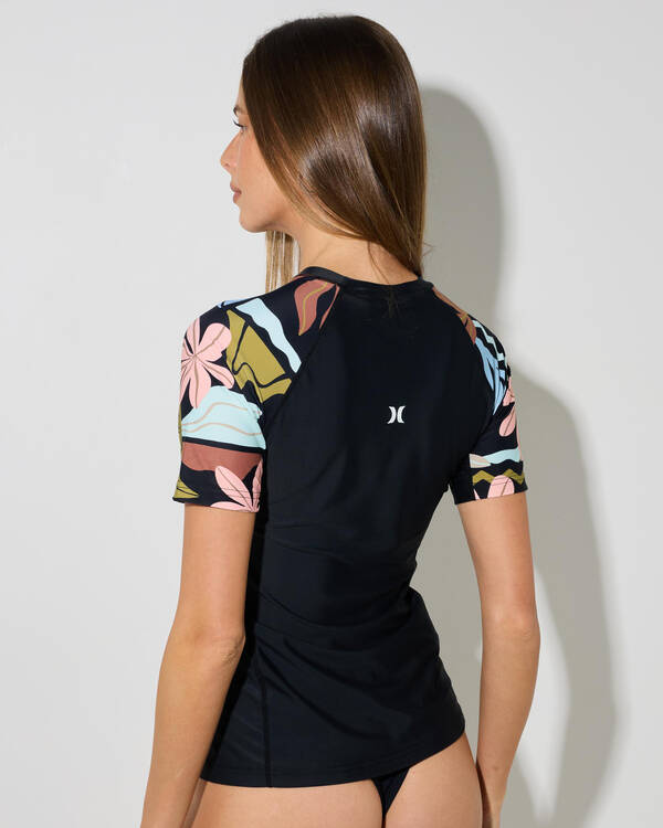 Hurley Tahitian Tropics Short Sleeve Rash Vest for Womens