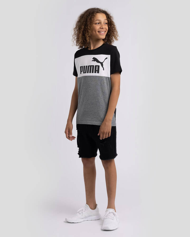 Puma Boys' Colour Block T-Shirt for Mens