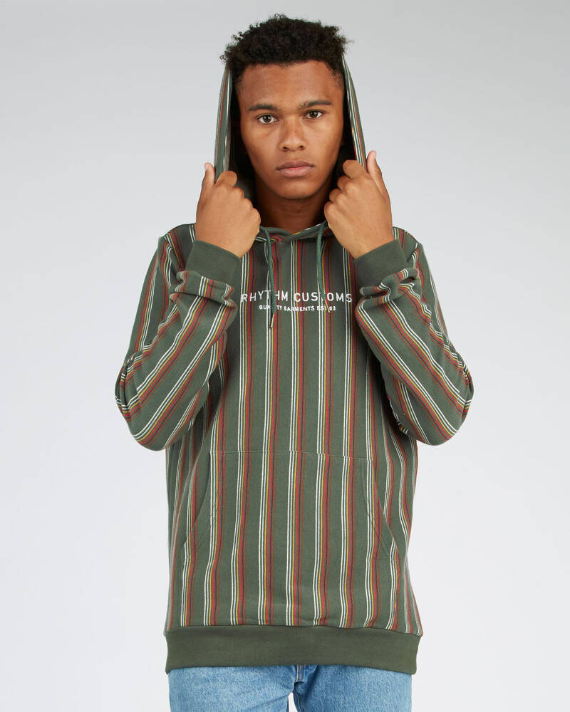 Rhythm Uptown Stripe Hoodie for Mens