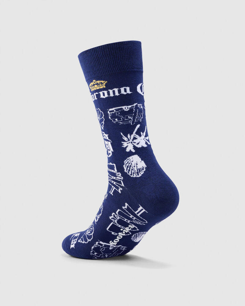 FOOT-IES Corona Outline Organic Cotton Socks for Mens