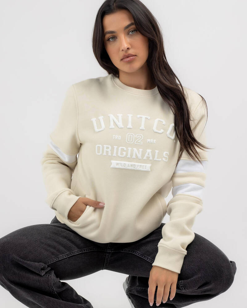 Unit Womens College Crew Sweater for Womens