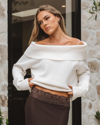 Ava And Ever Veriti Off Shoulder Knit Jumper for Womens image number null