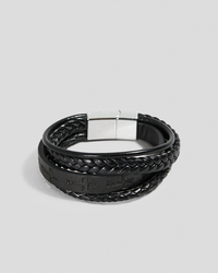 REPUBLIK Cross Cuff Multi Bracelet for Mens image number null