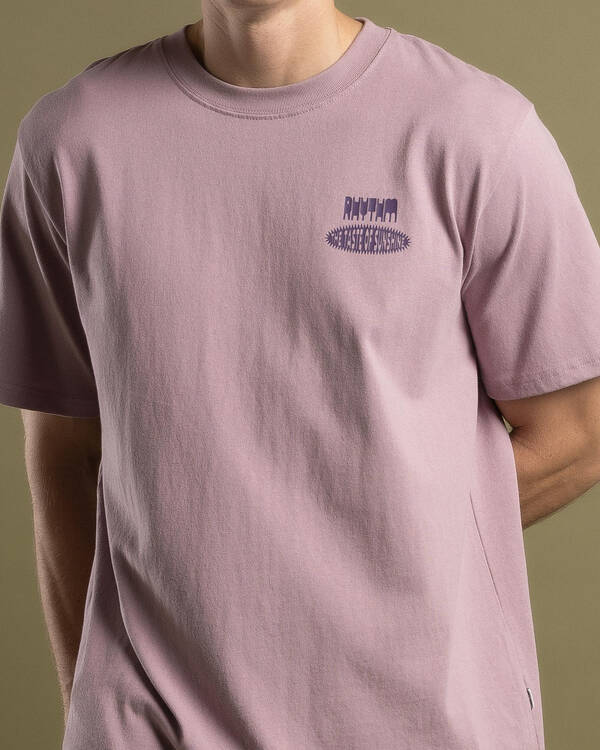 Rhythm Heavy Vintage Block T-Shirt for Mens