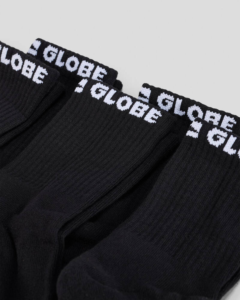 Globe Blackout Quater Crew Socks 5 Pack for Mens