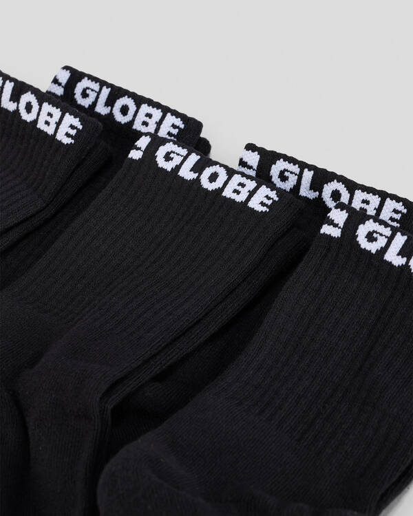 Globe Blackout Quater Crew Socks 5 Pack for Mens