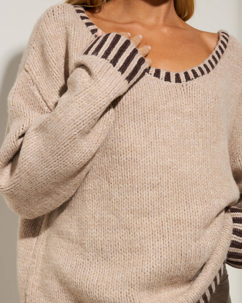 Mooloola Tidal Off Shoulder Knit Jumper for Womens