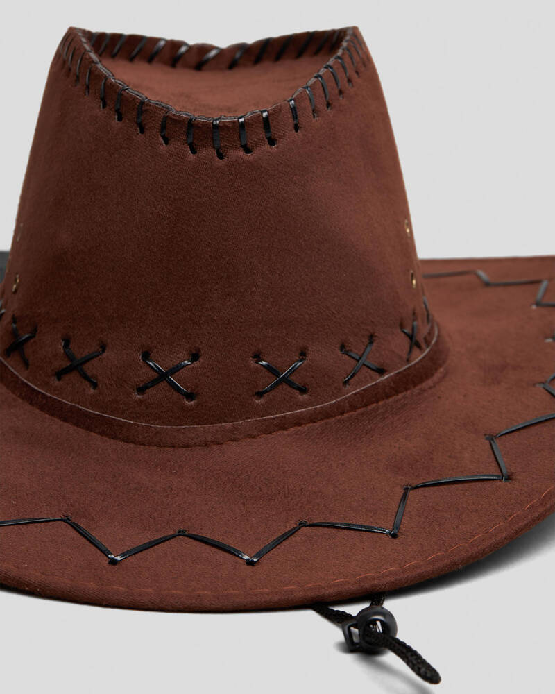 Ava And Ever Suede Look Cowgirl Hat for Womens