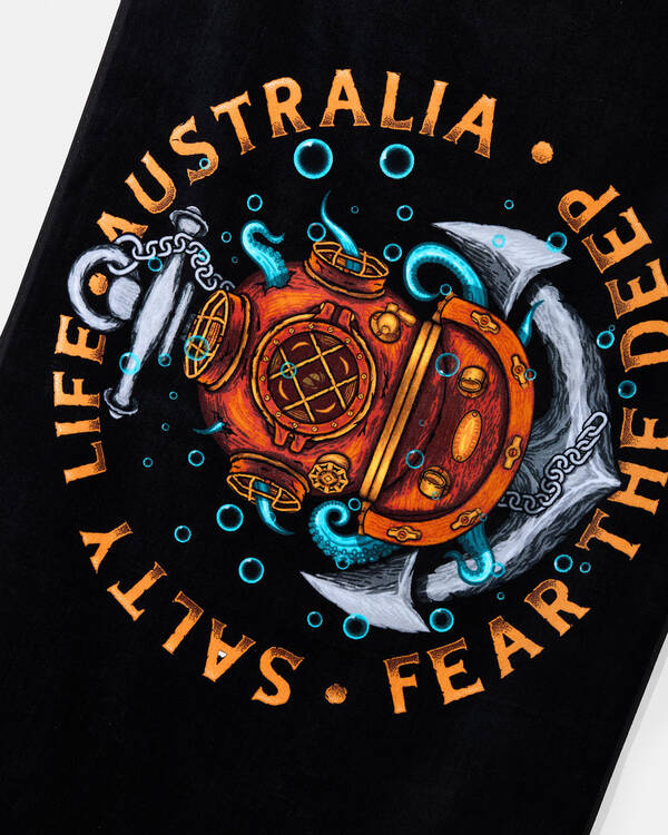 Salty Life Fear The Deep Beach Towel for Mens