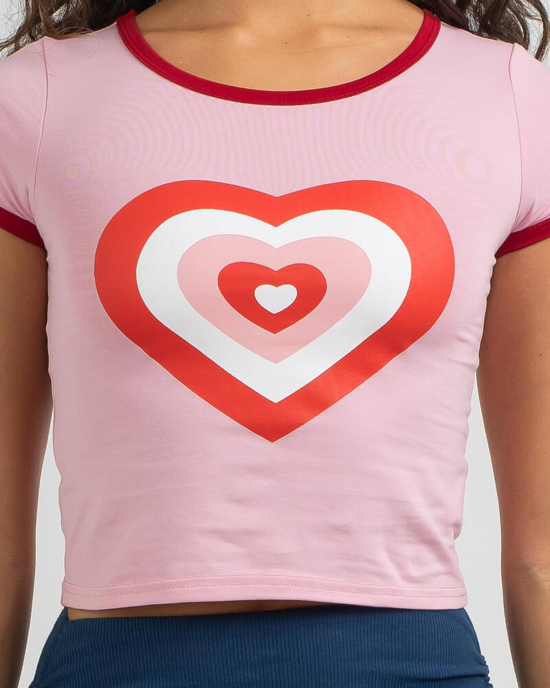 MRKT. Vibrating Love Baby Tee for Womens