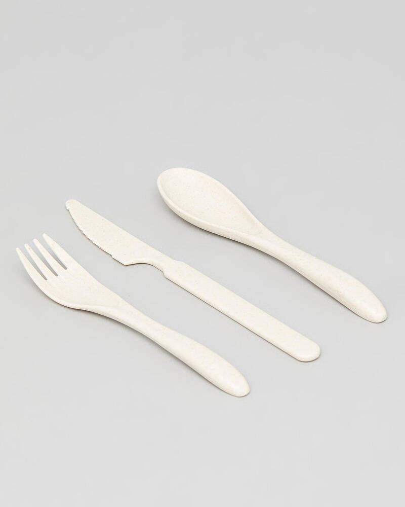 Independence Studio Wheat Straw Travel Cutlery Set for Unisex