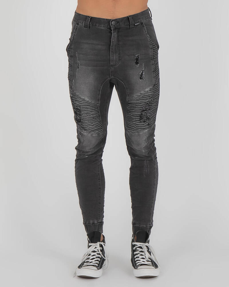 Kiss Chacey Zeppelin Denim Jogger Pants for Mens