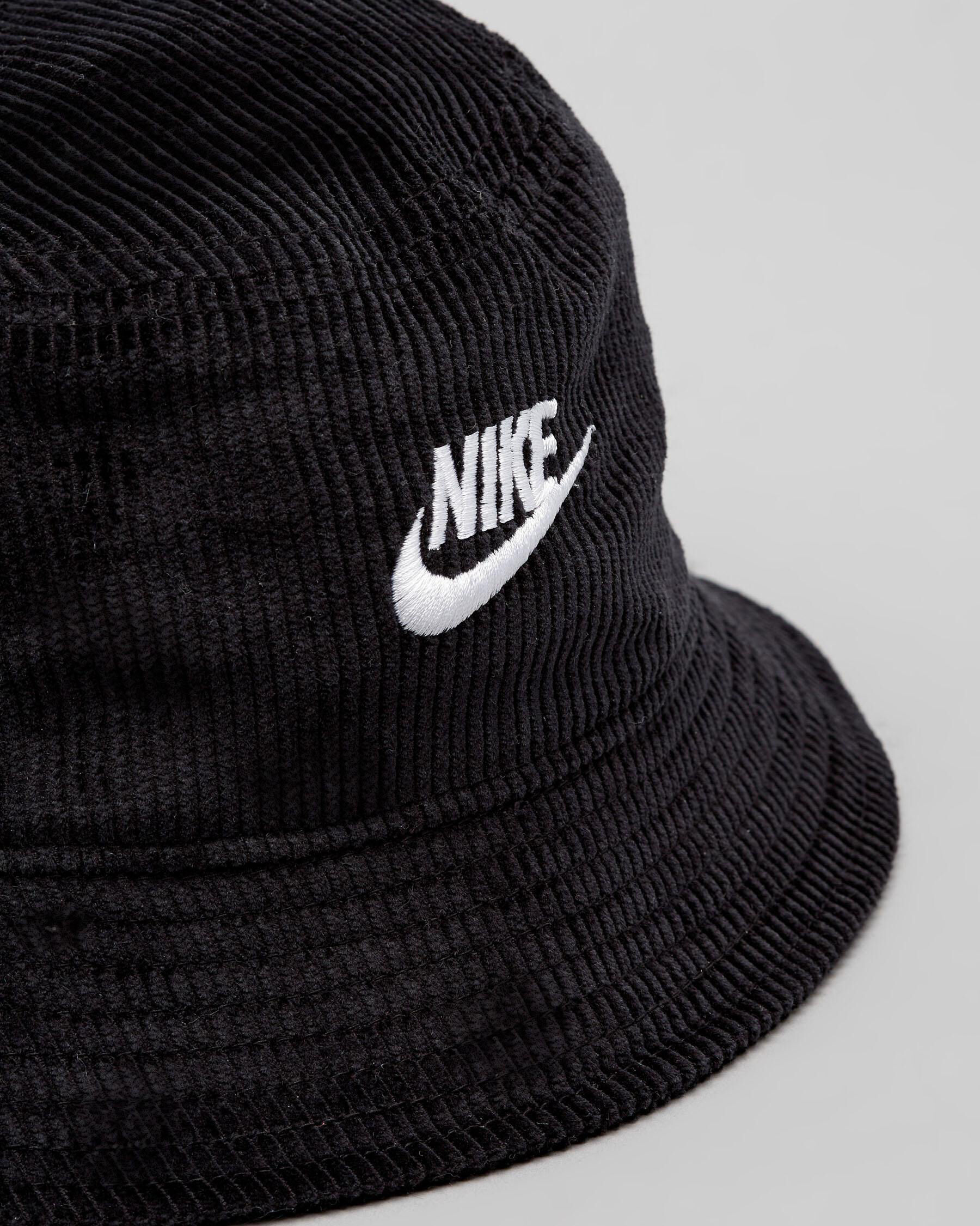 Nike U Sportswear Futura Corduroy Bucket Hat In Black/white | City Beach  Australia