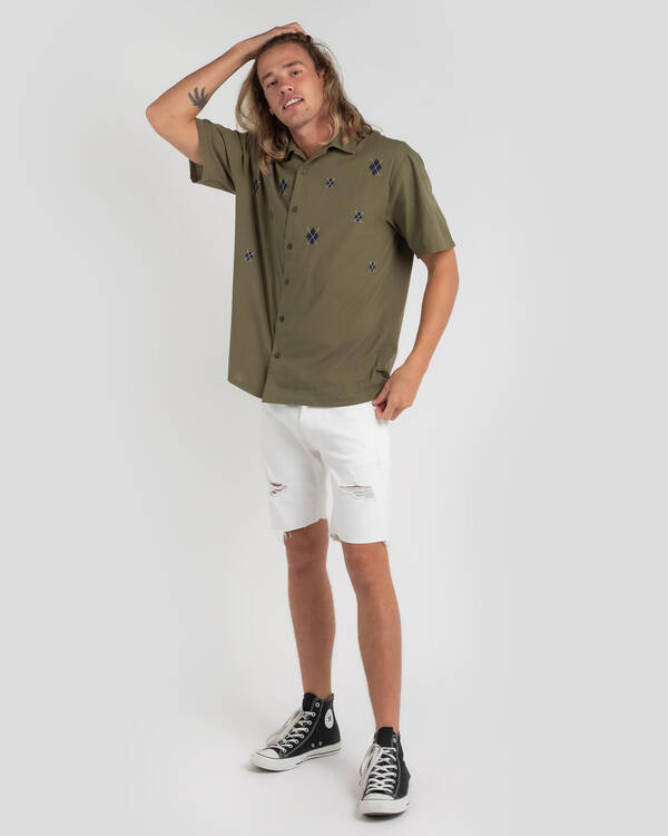 Brixton Camp Reserve Woven Short Sleeve Shirt for Mens