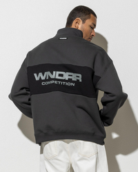 Wndrr Frequency Panel 1/4 Zip Sweatshirt for Mens image number null