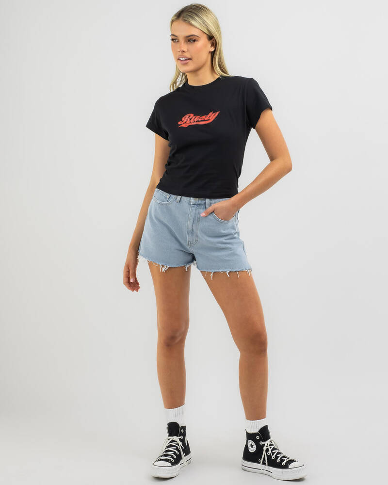 Rusty Norty Short Sleeve Baby Tee for Womens