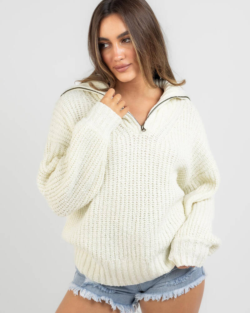 Rip Curl Seeker Quarter Zip Knit for Womens