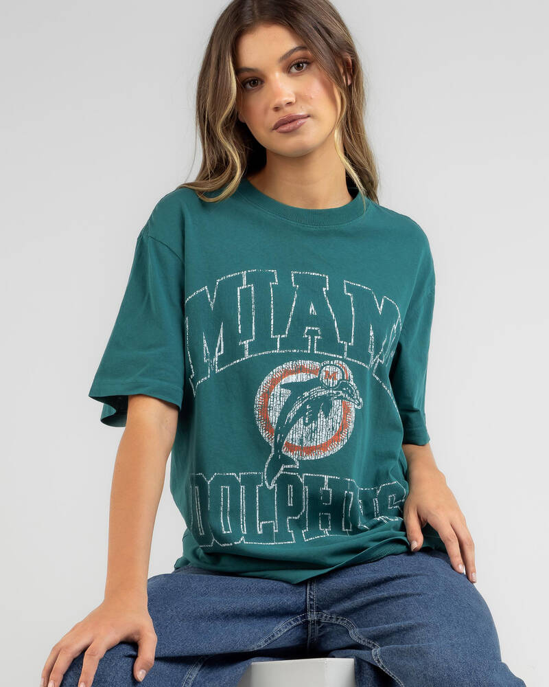 Mitchell & Ness Miami Dolphins Ivy Arch T-Shirt for Womens