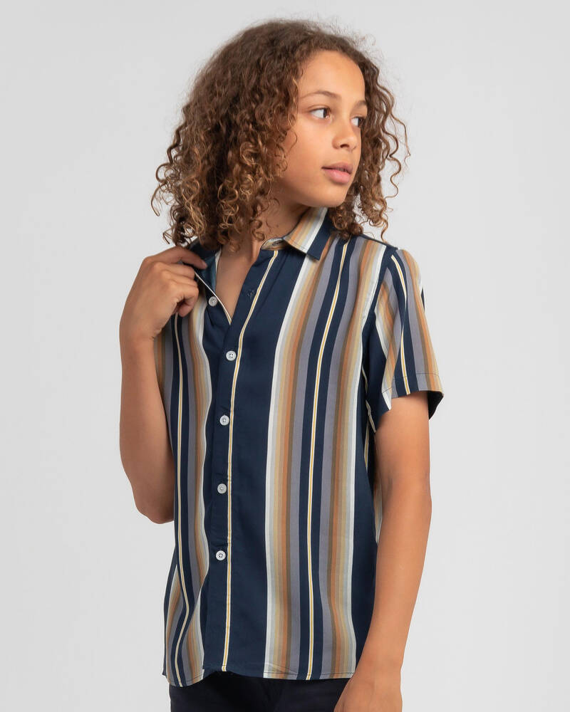 Lucid Boys' Out of Line Short Sleeve Shirt for Mens