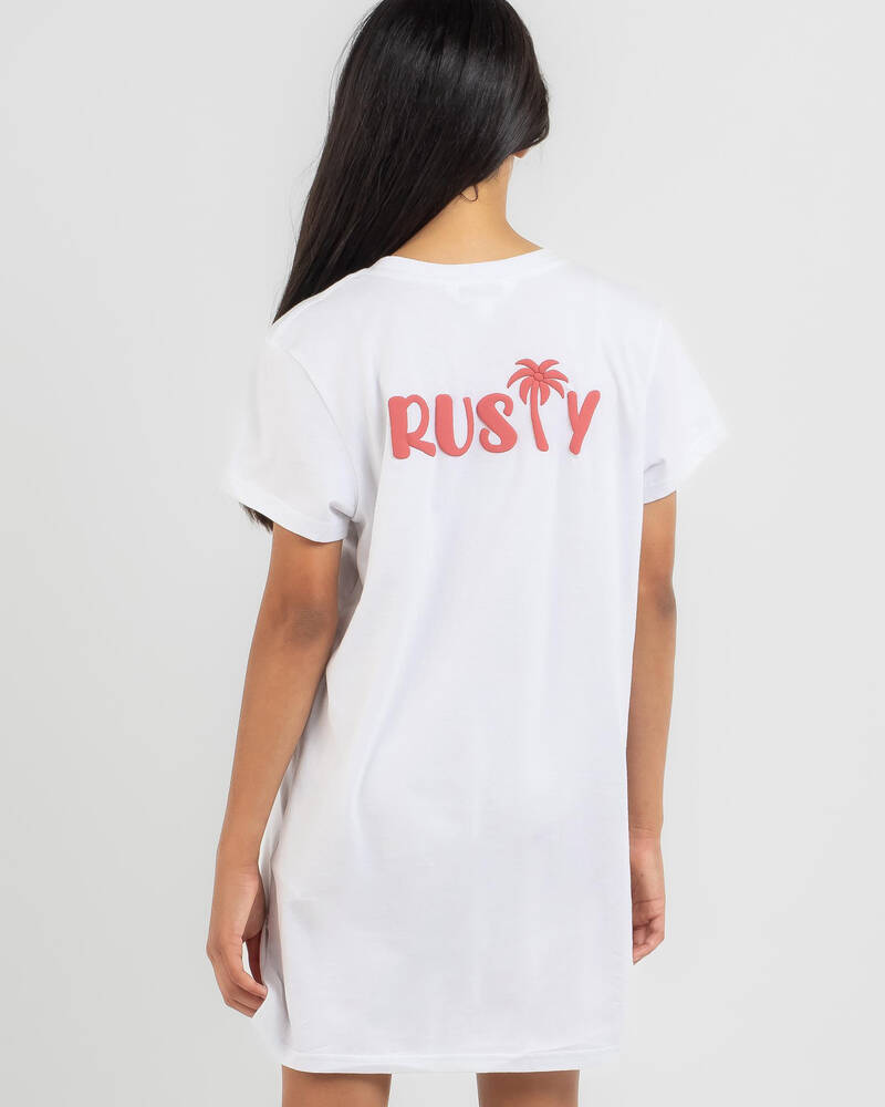 Rusty Girls' Palm T-Shirt Dress for Womens