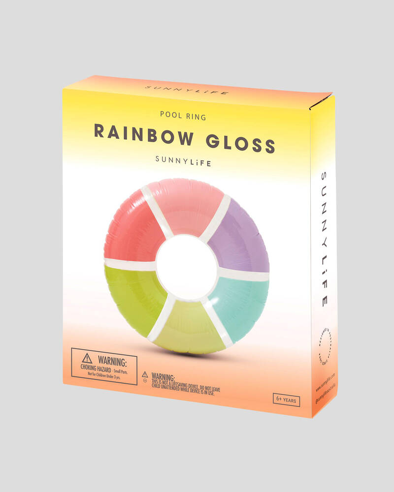 Sunnylife Rainbow Gloss Pool Ring for Unisex