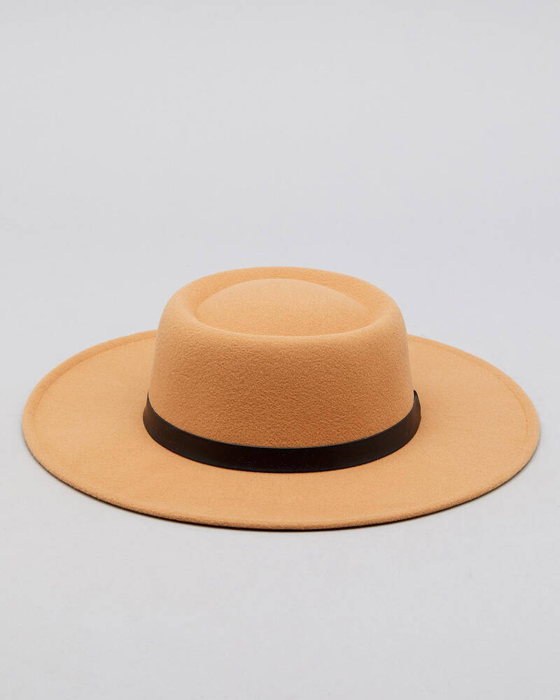 Mooloola Nina Felt Boater Hat for Womens