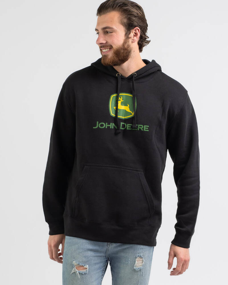 John Deere Logo Fleece Hoodie for Mens