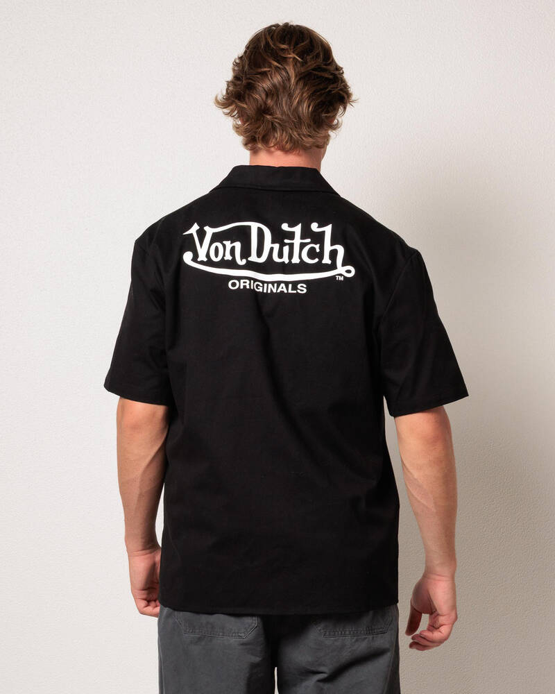 Von Dutch OG Button Up Short Sleeve Shirt for Mens