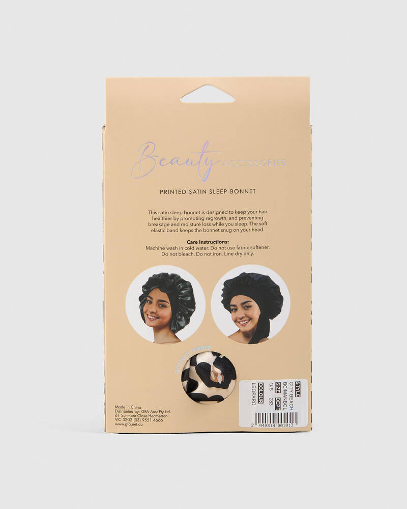 Get It Now Leopard Satin Bonnet for Womens