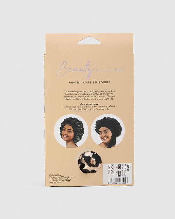 Get It Now Leopard Satin Bonnet for Womens