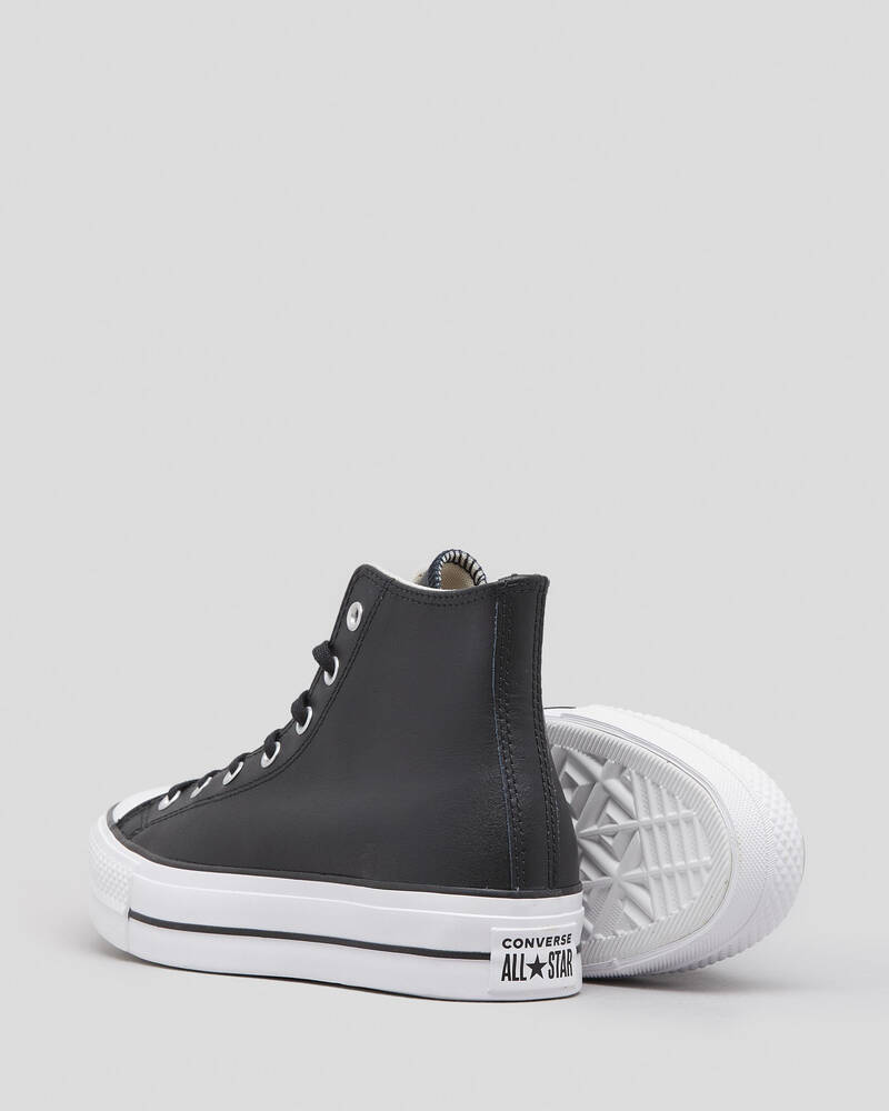 Converse Womens Chuck Taylor All Star Leather HI Platform Shoes for Womens