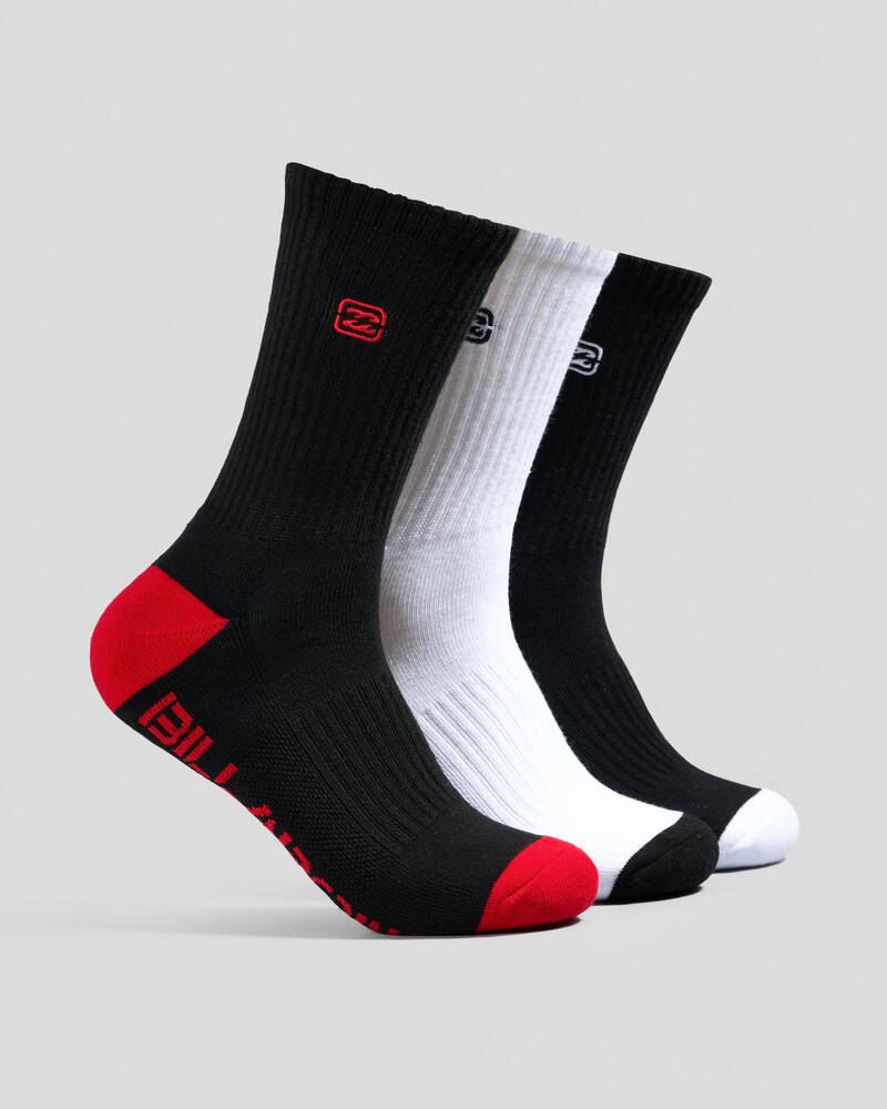 Billabong Boys' Bracket Wave Socks 3 Pack for Mens
