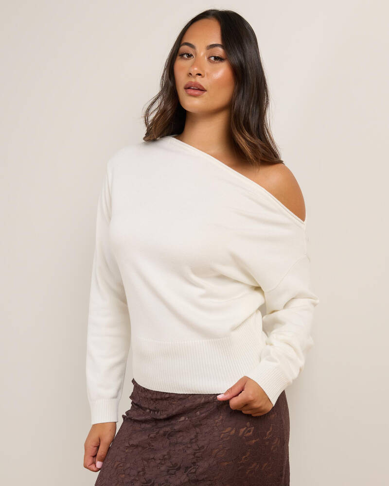 Mooloola Shania Off Shoulder Knit Top for Womens