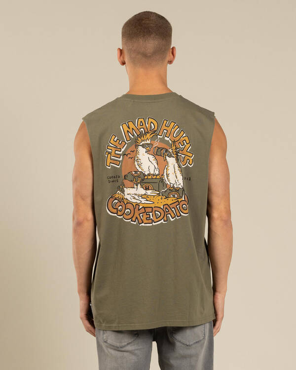 The Mad Hueys Cookedatoo Trio Muscle Tank for Mens