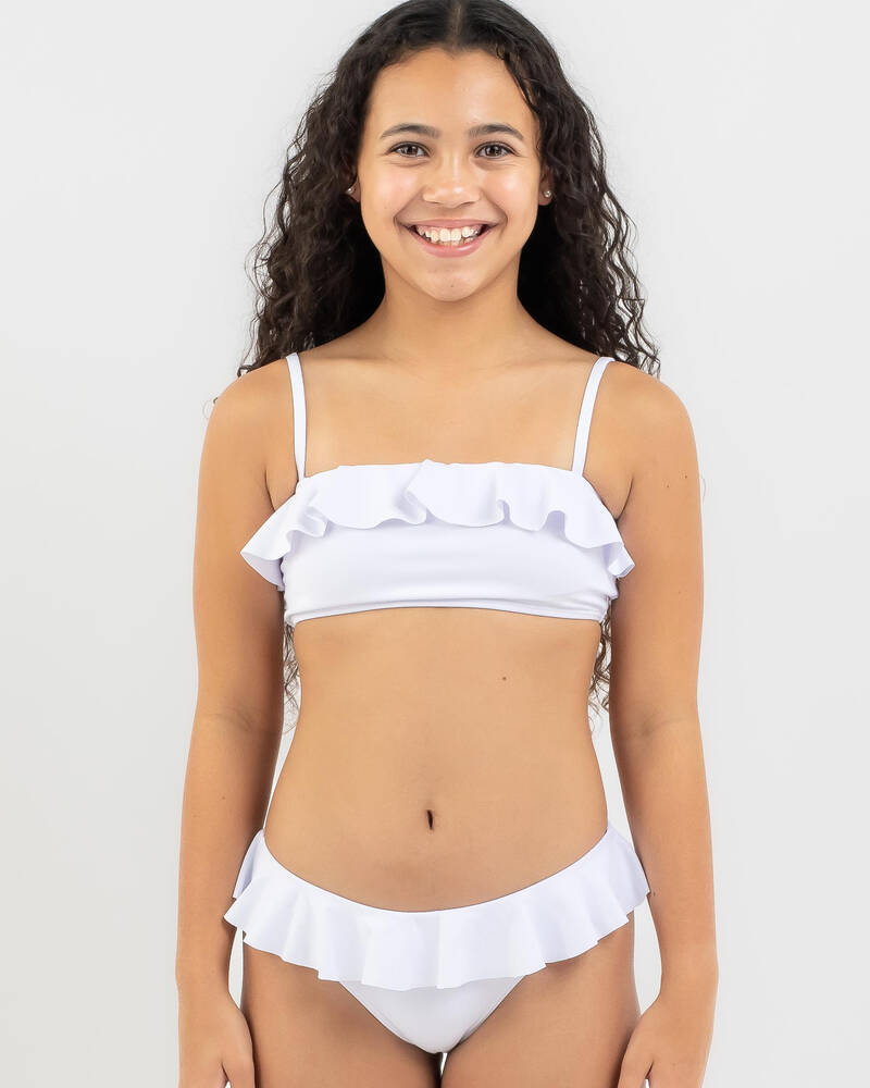 Topanga Girls' Bianca Frill Bandeau Bikini Set for Womens