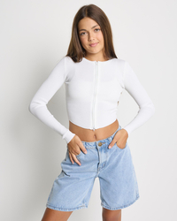 Ava And Ever Girls' Chemistry Double Zip Knit Top for Womens image number null