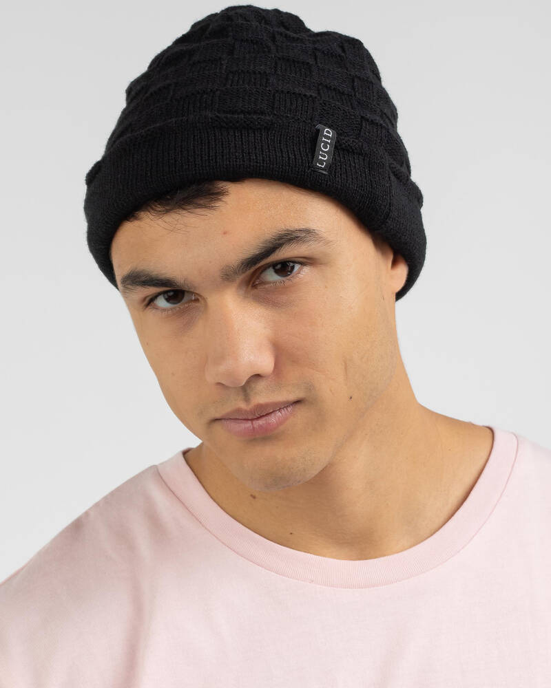 Lucid Check Slouch Beanie for Mens