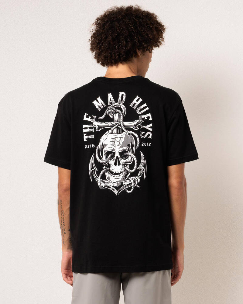 The Mad Hueys Rope Skull Anchor T-Shirt for Mens