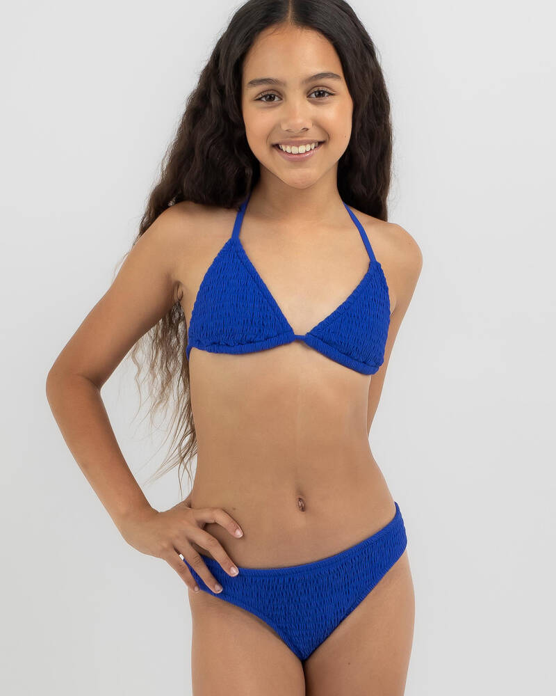 Topanga Girls' Zendaya Shirred Triangle Bikini Set for Womens