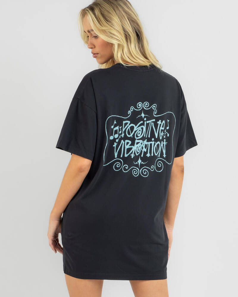 Stussy Positive Vibration T-Shirt Dress for Womens