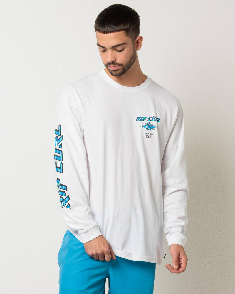 Rip Curl Fade Out Icon Long Sleeve T-Shirt for Mens